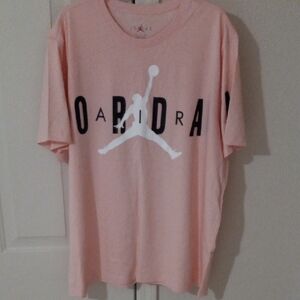 Jordan Mens 2XL Light Pink Logo Tee (Jump Man Classic).